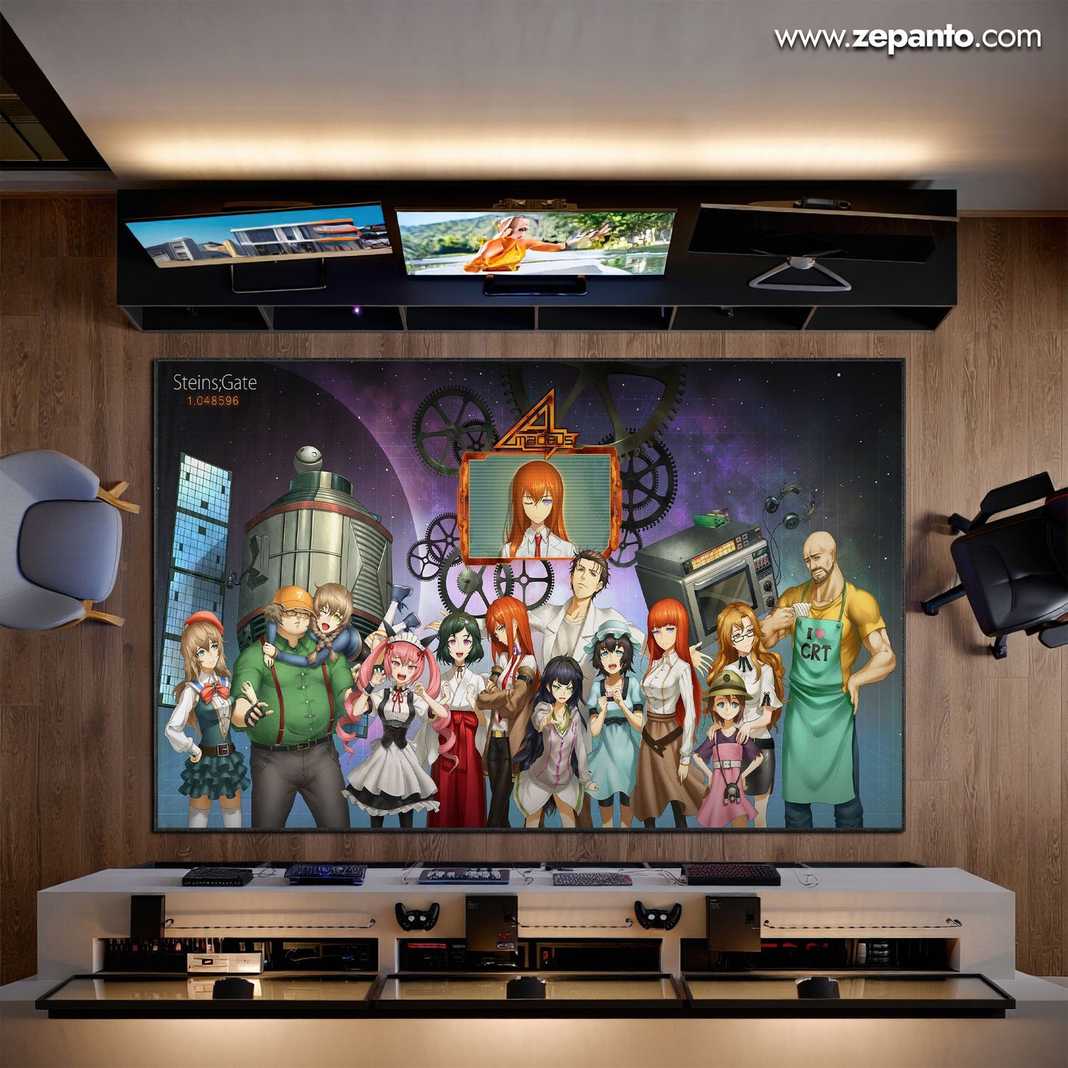 Steins Gate Mouse Pad, Future Gadget Lab Gaming Desk Mat Padloom