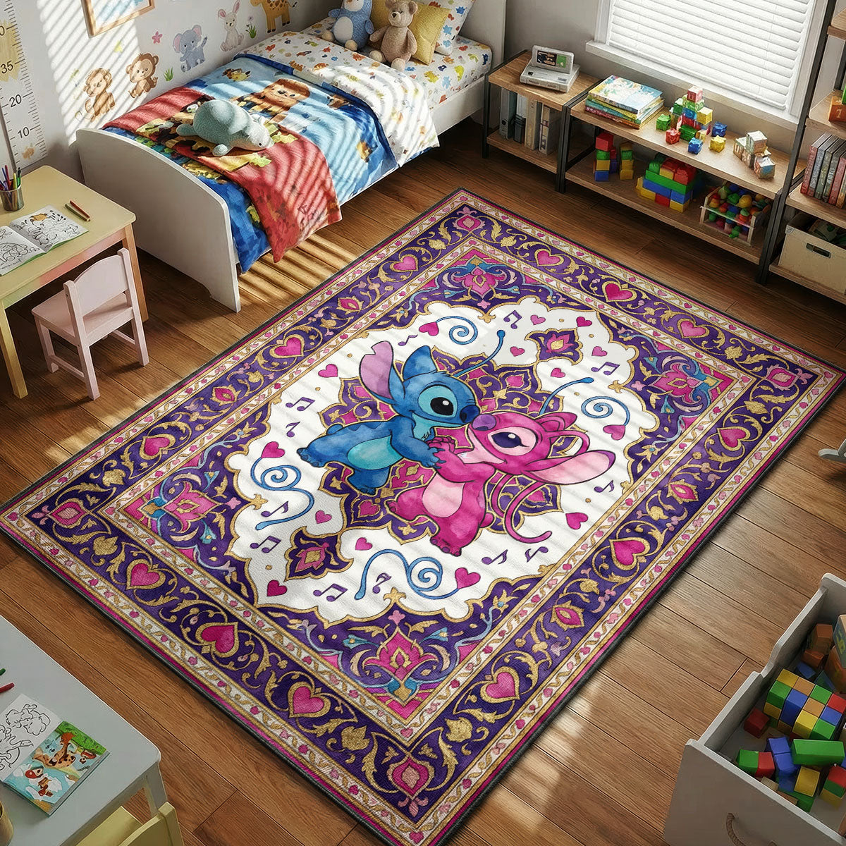 Stitch Angel Rug | Cartoon Area Rug – Padloom