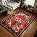 Stoned box logo traditional red and white spray can hypebeast area rug