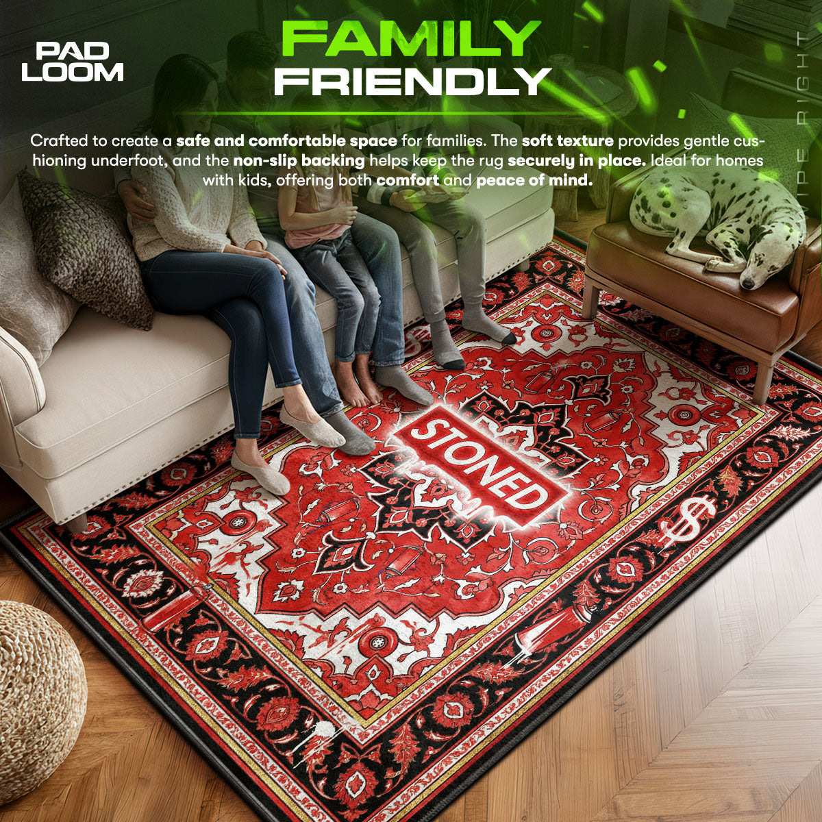 Stoned Box Logo Rug - Streetwear Mat