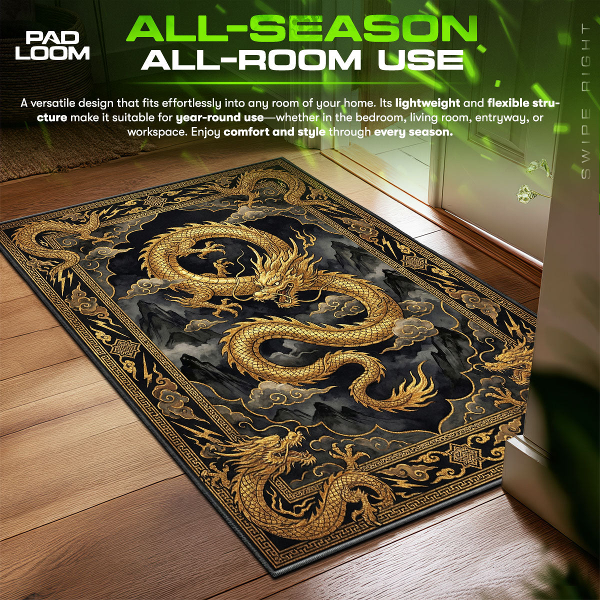 Detailed close-up of Storm rug pattern
