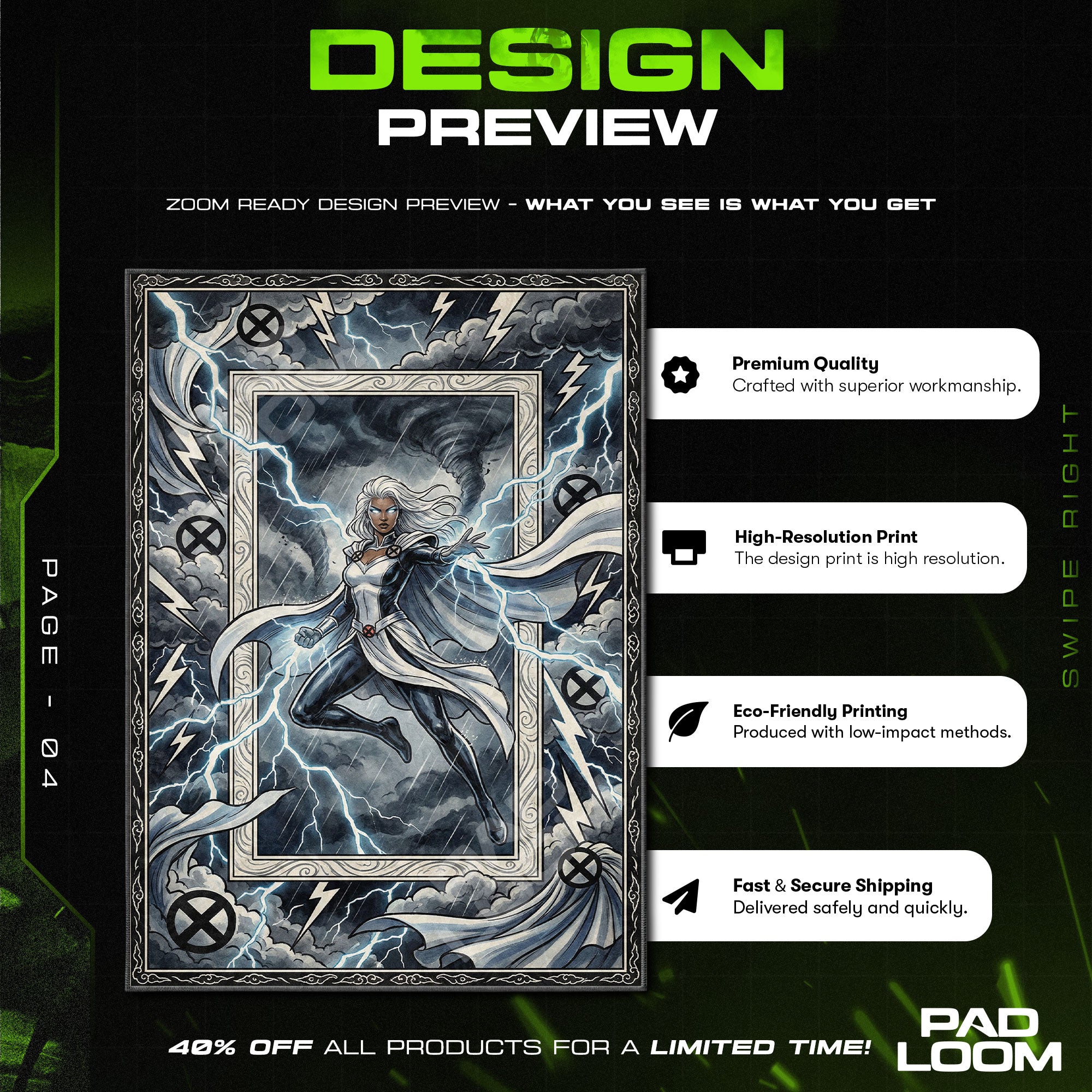 Chair character design printed on rug