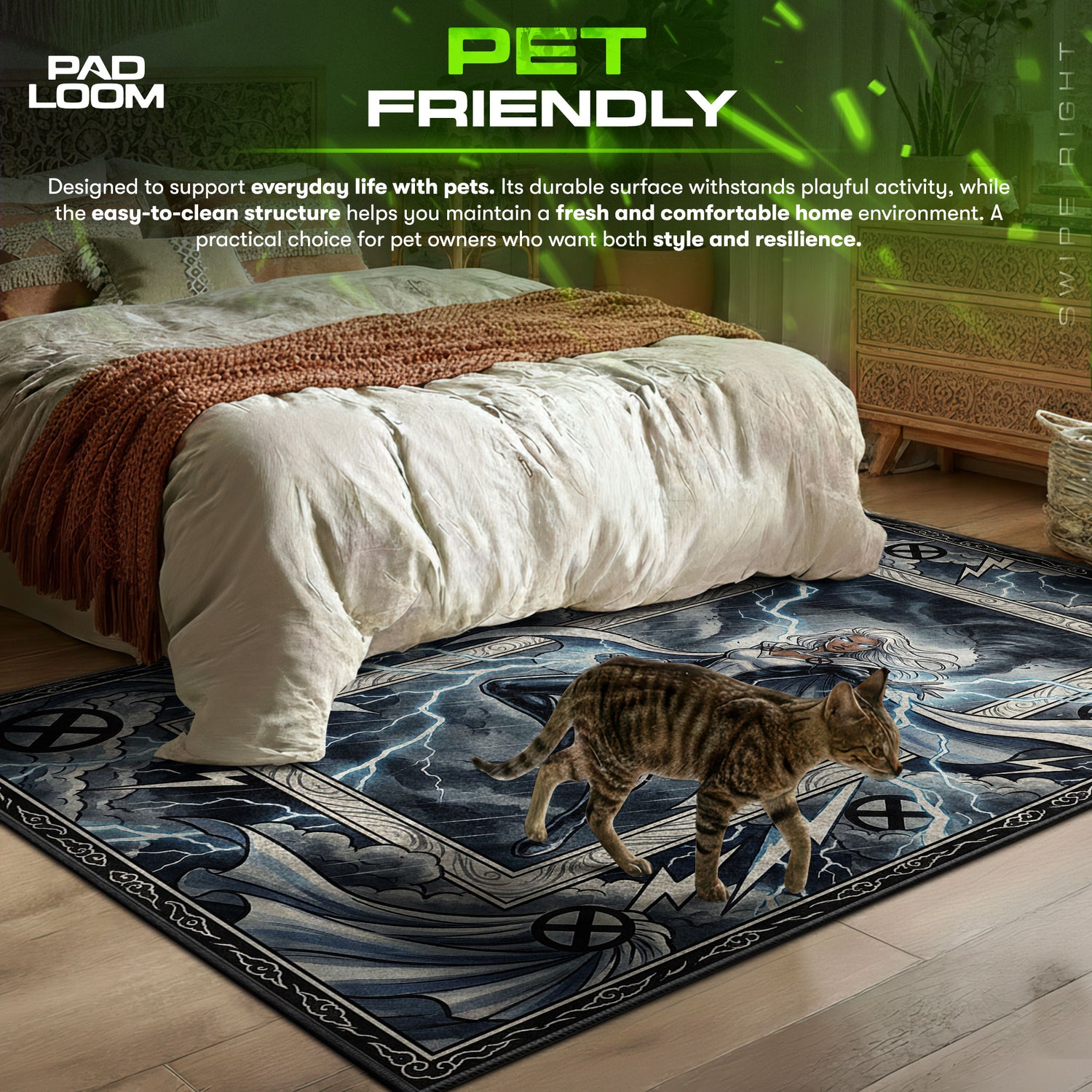 Detailed close-up of Storm rug pattern