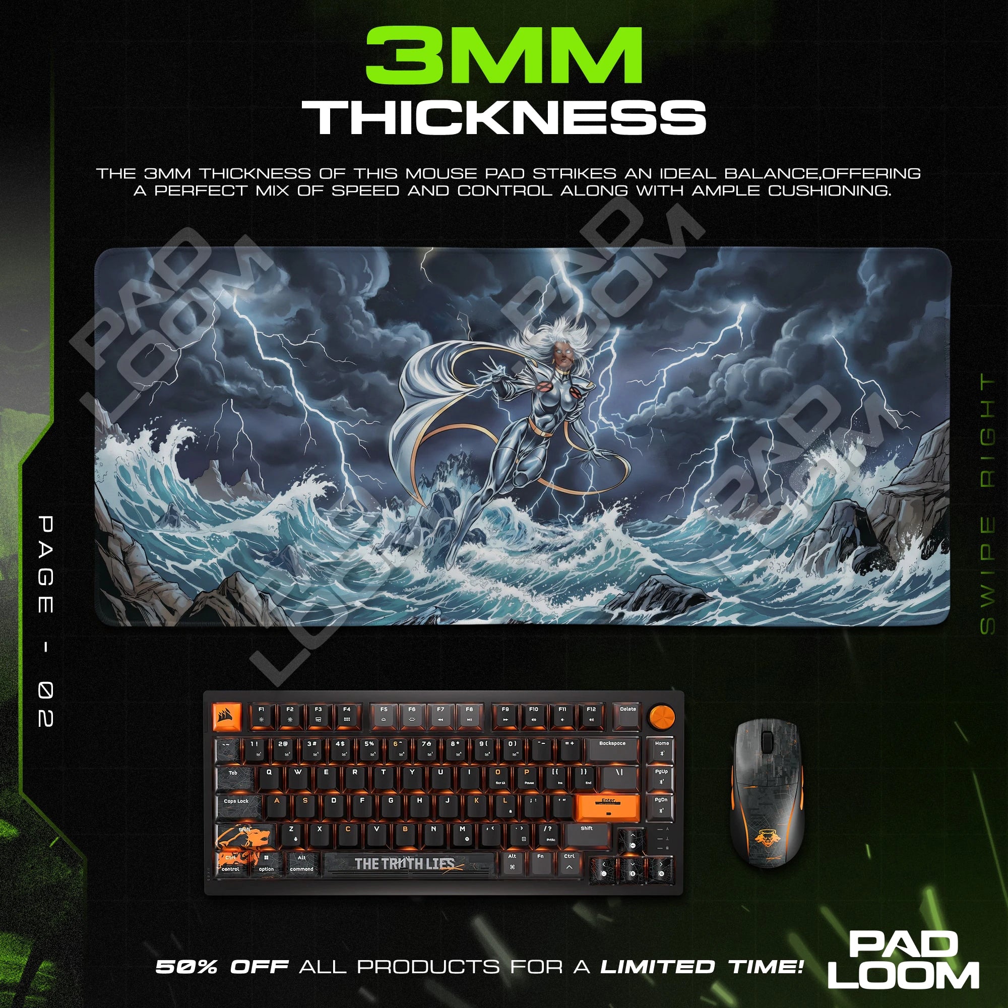 Storm Tempest Rise Mouse Pad - X-Men Desk Mat