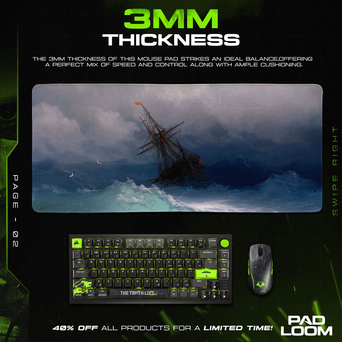 Storm-Tossed Galleon Mouse Pad – Aesthetic Desk Mat
