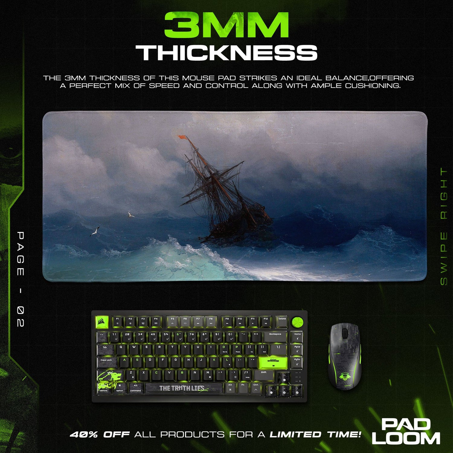 Storm-Tossed Galleon Mouse Pad – Aesthetic Desk Mat Padloom