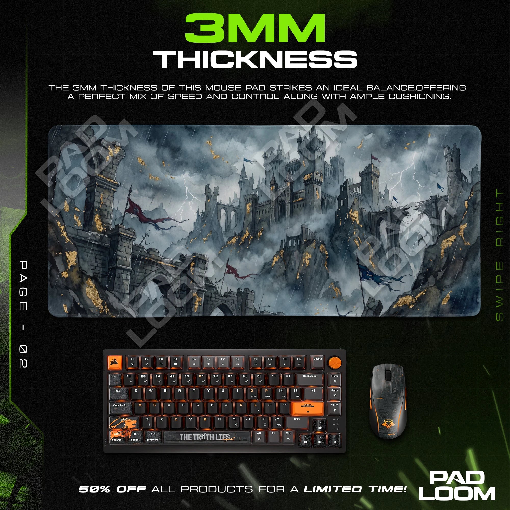 Stormhold Siege Mouse Pad - Elden Ring Desk Mat