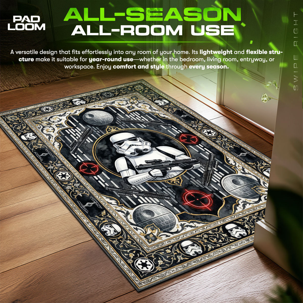 Stormtrooper Imperial Guard Star Wars Room fan rug — premium quality print