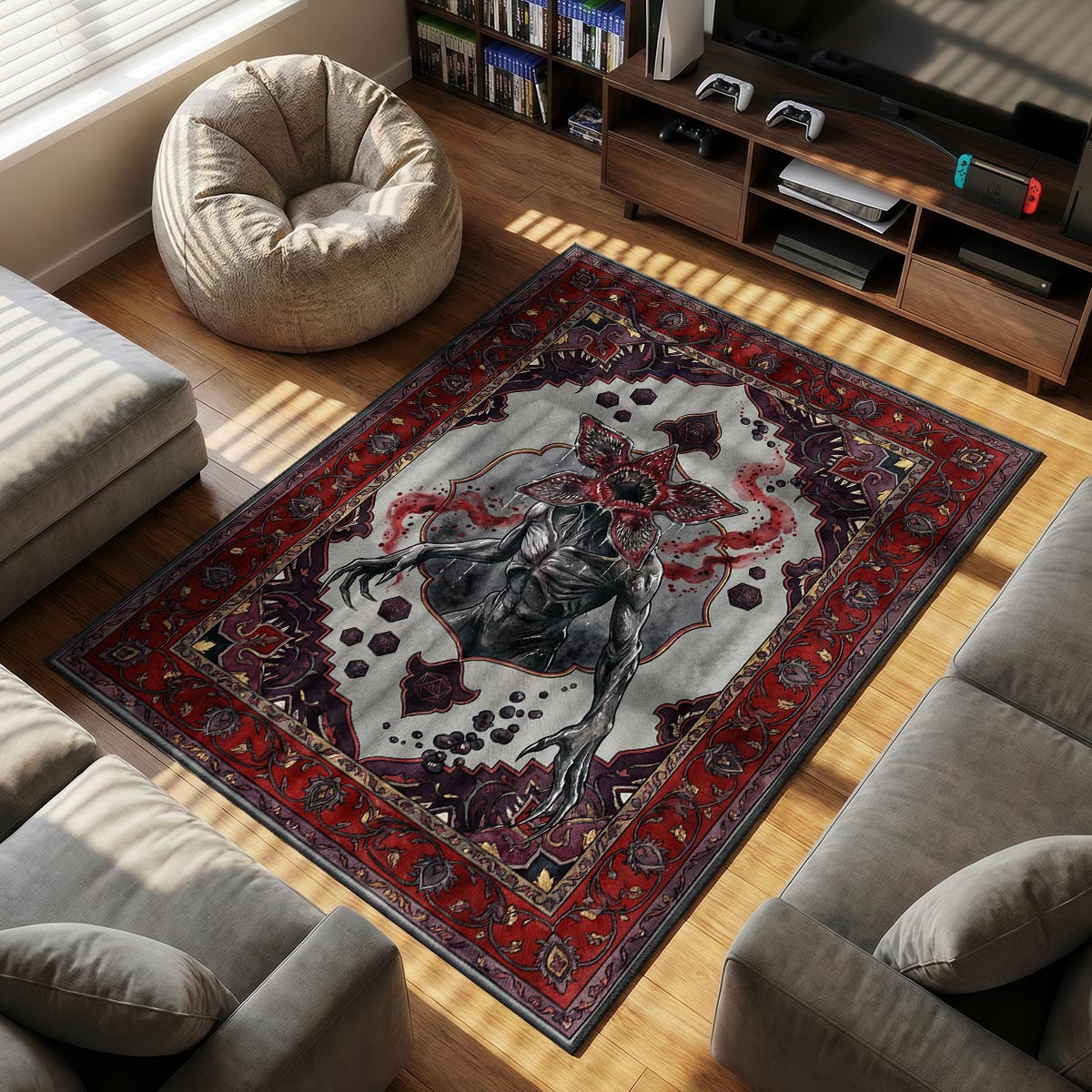 Stranger Things themed area rug for home decor fans