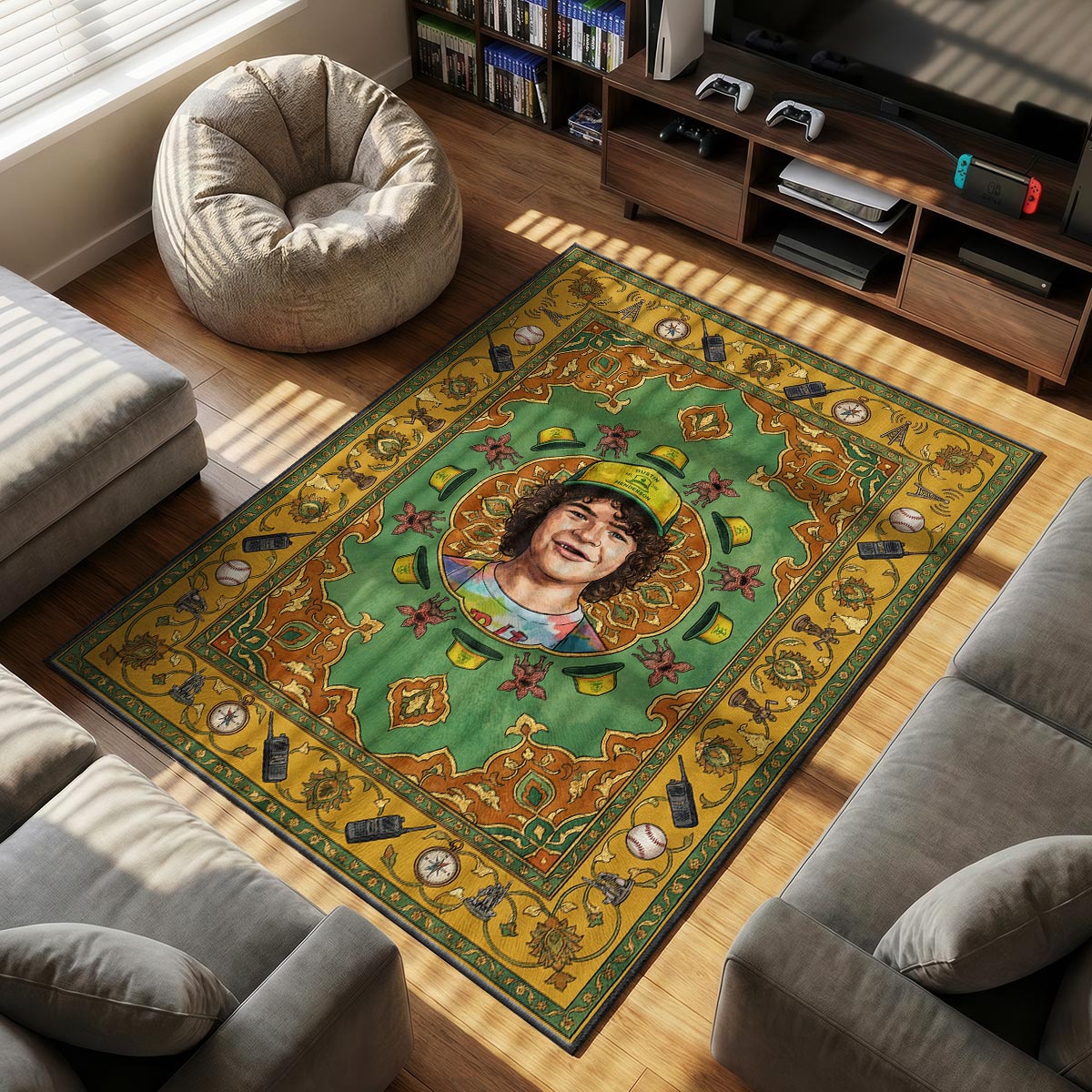 Stranger Things themed area rug for home decor fans