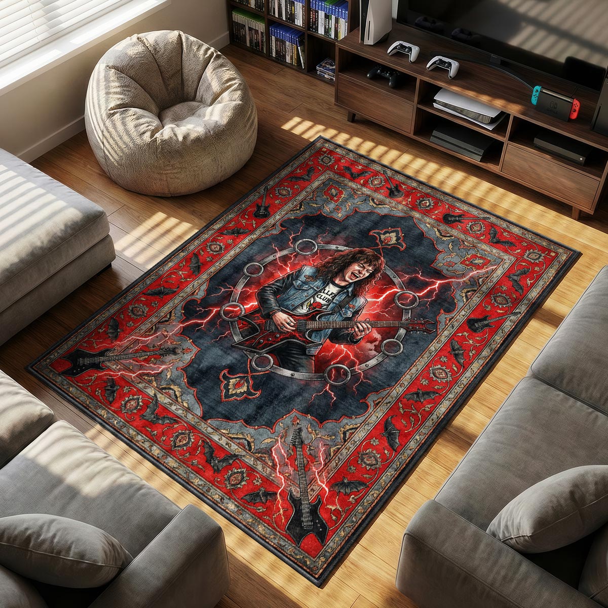 Stranger Things themed area rug for home decor fans