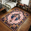 Stranger Things Eleven 011 Eggo waffles red drops pink navy hypebeast area rug