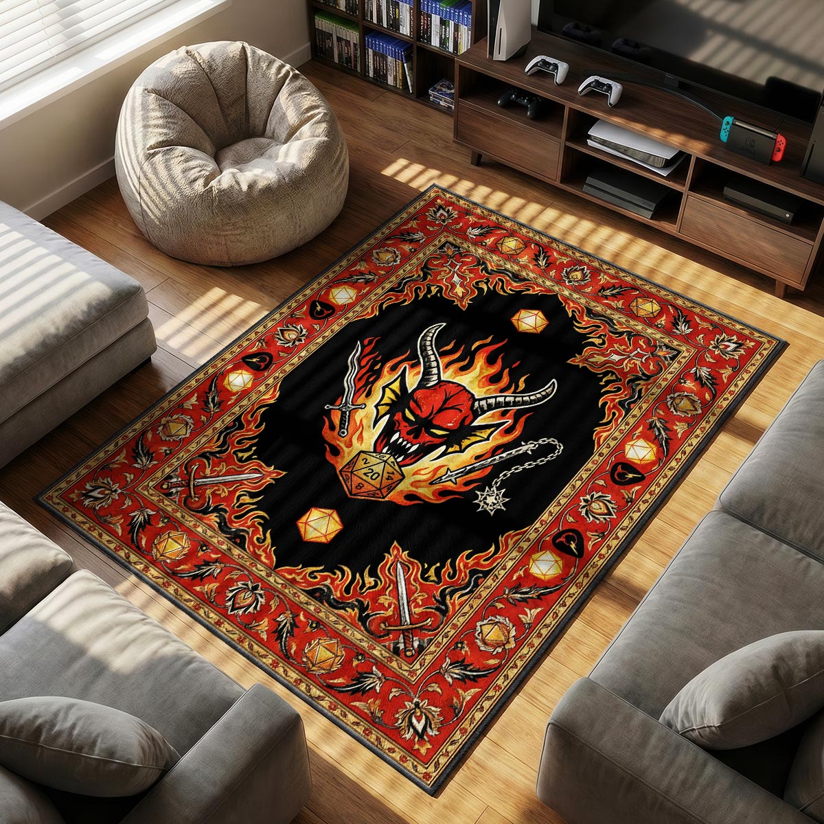 Stranger Things themed area rug for home decor fans