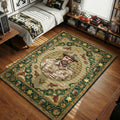 Stranger Things Sheriff Hopper portrait green gold hypebeast area rug
