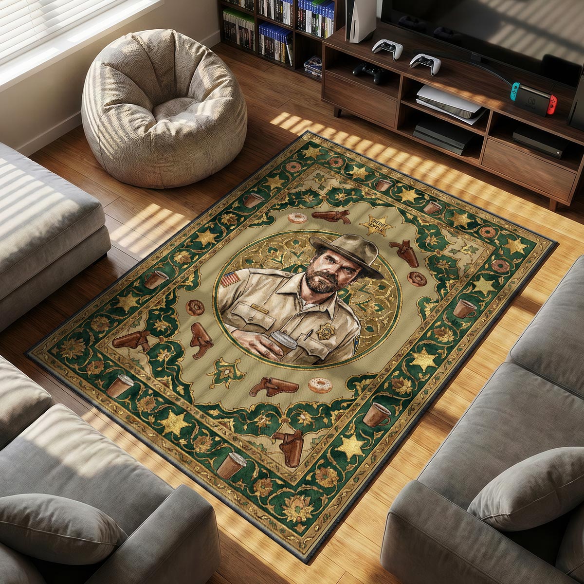 Stranger Things themed area rug for home decor fans