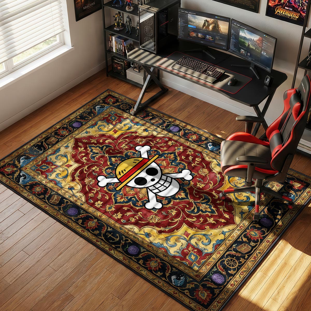 Straw Hat Jolly Roger One Piece Chair rug — main product view