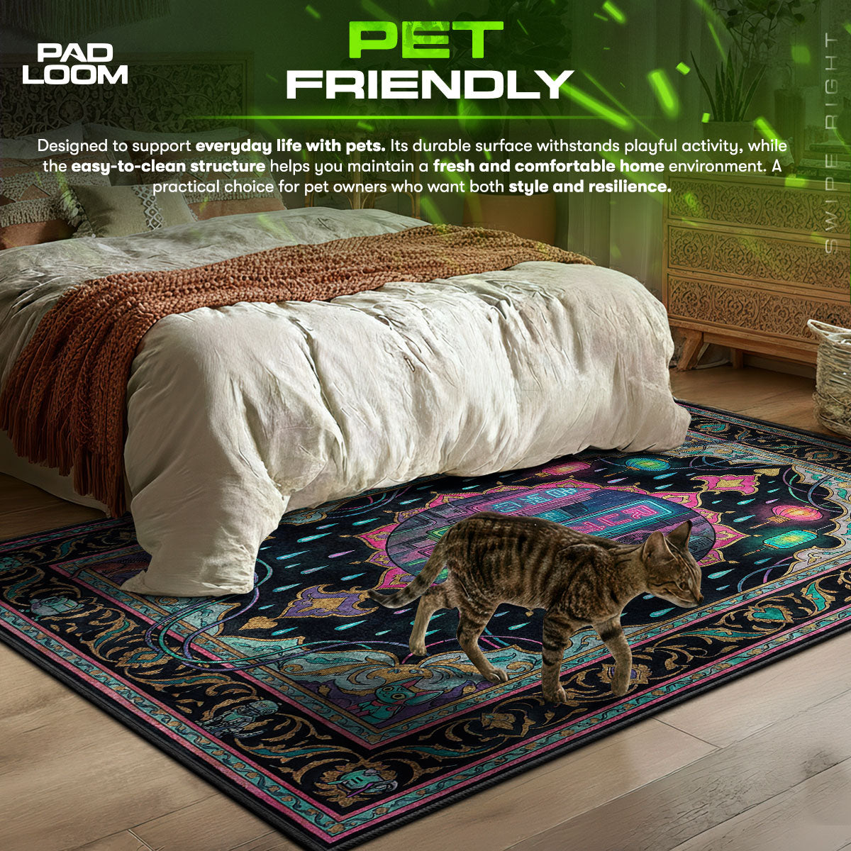 Detailed close-up of Stray rug pattern