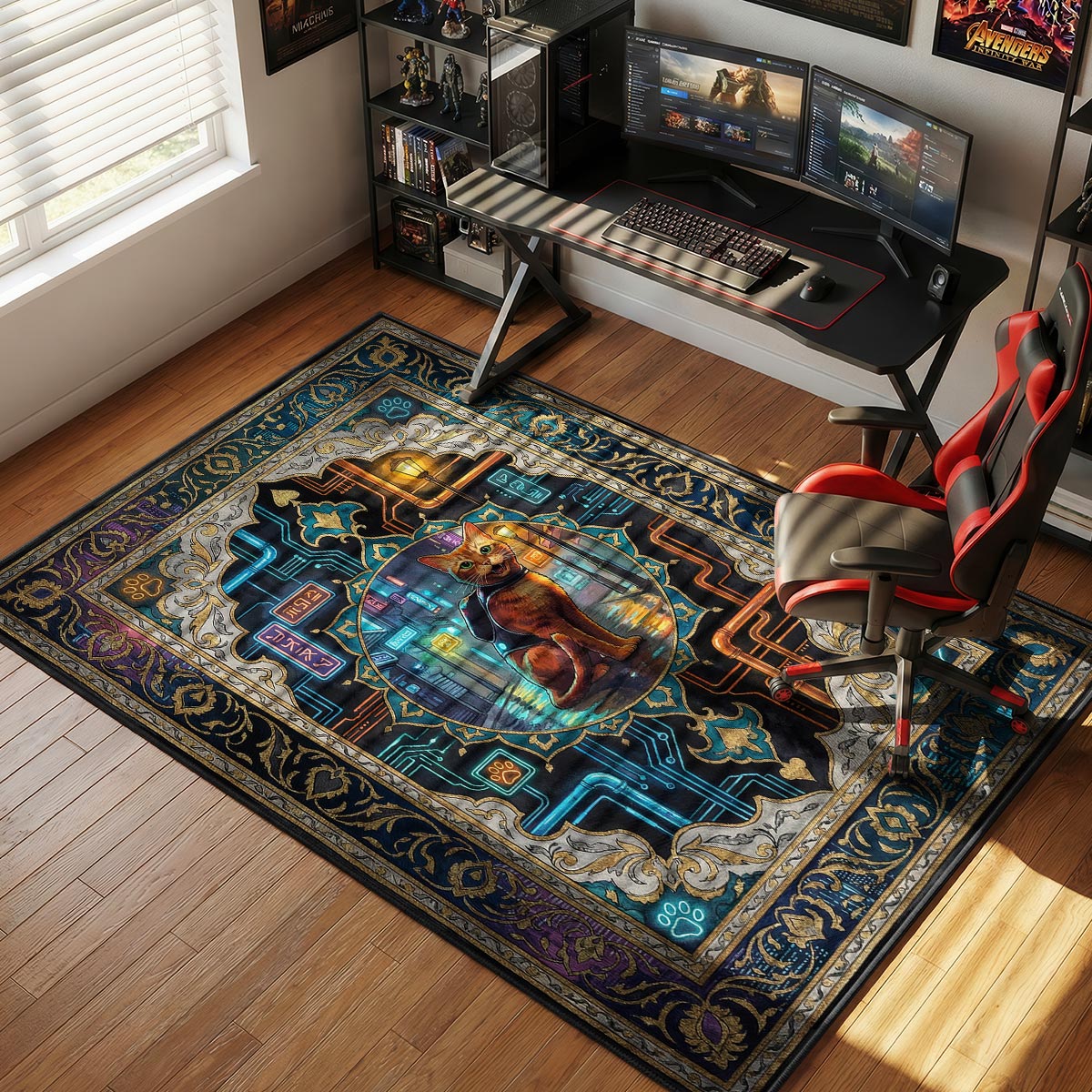 Stray Cat Neon City Stray Chair rug — main product view