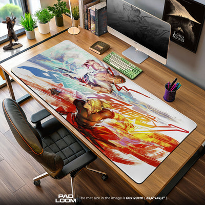 Street Fighter Ryu vs Ken Mouse Pad, Game Gamer Desk Mat