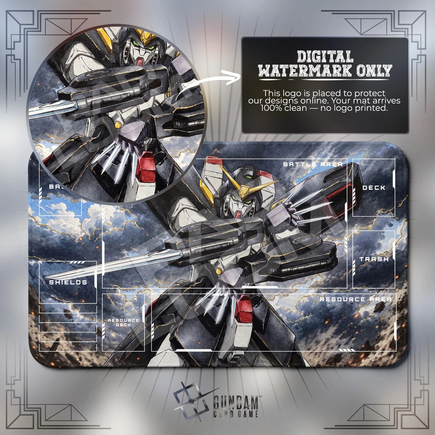 Strike Noir Playmat - Gundam TCG Card Game Mat
