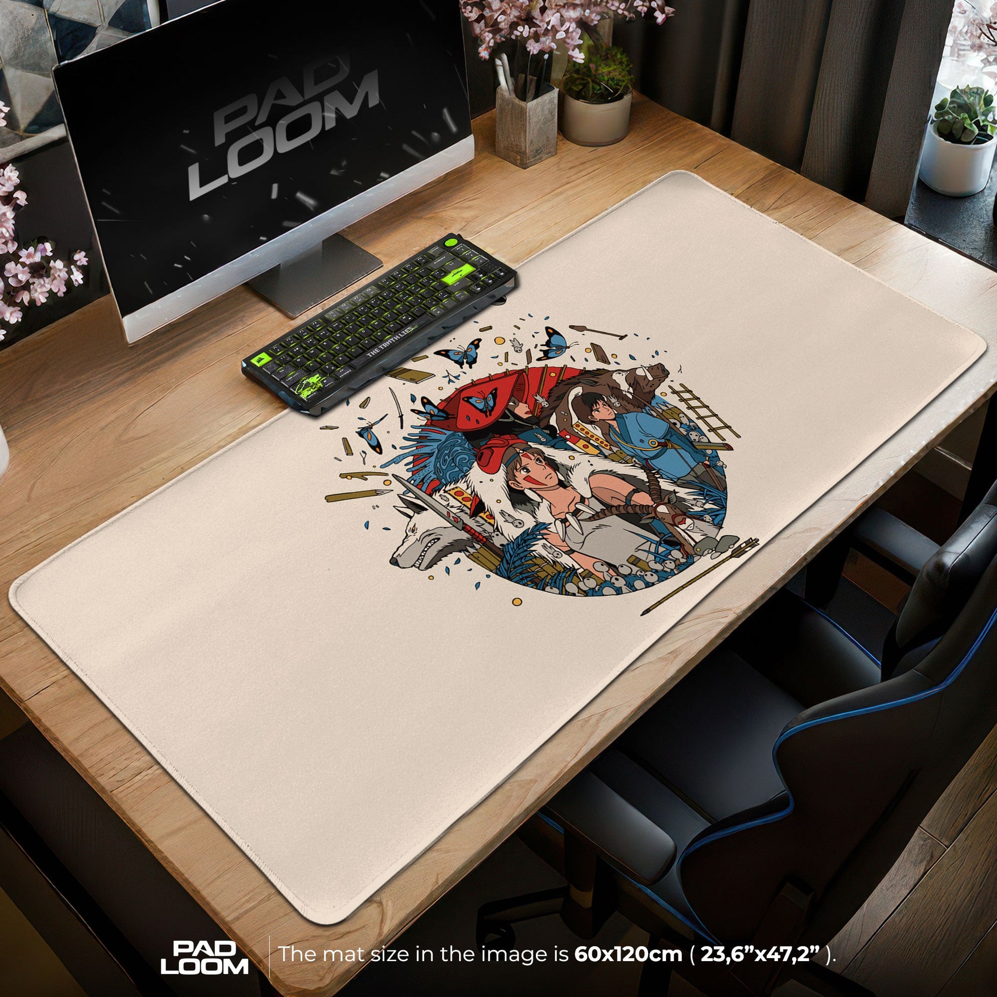 Studio Ghibli Heroes Mouse Pad - Anime Art Desk Mat Padloom