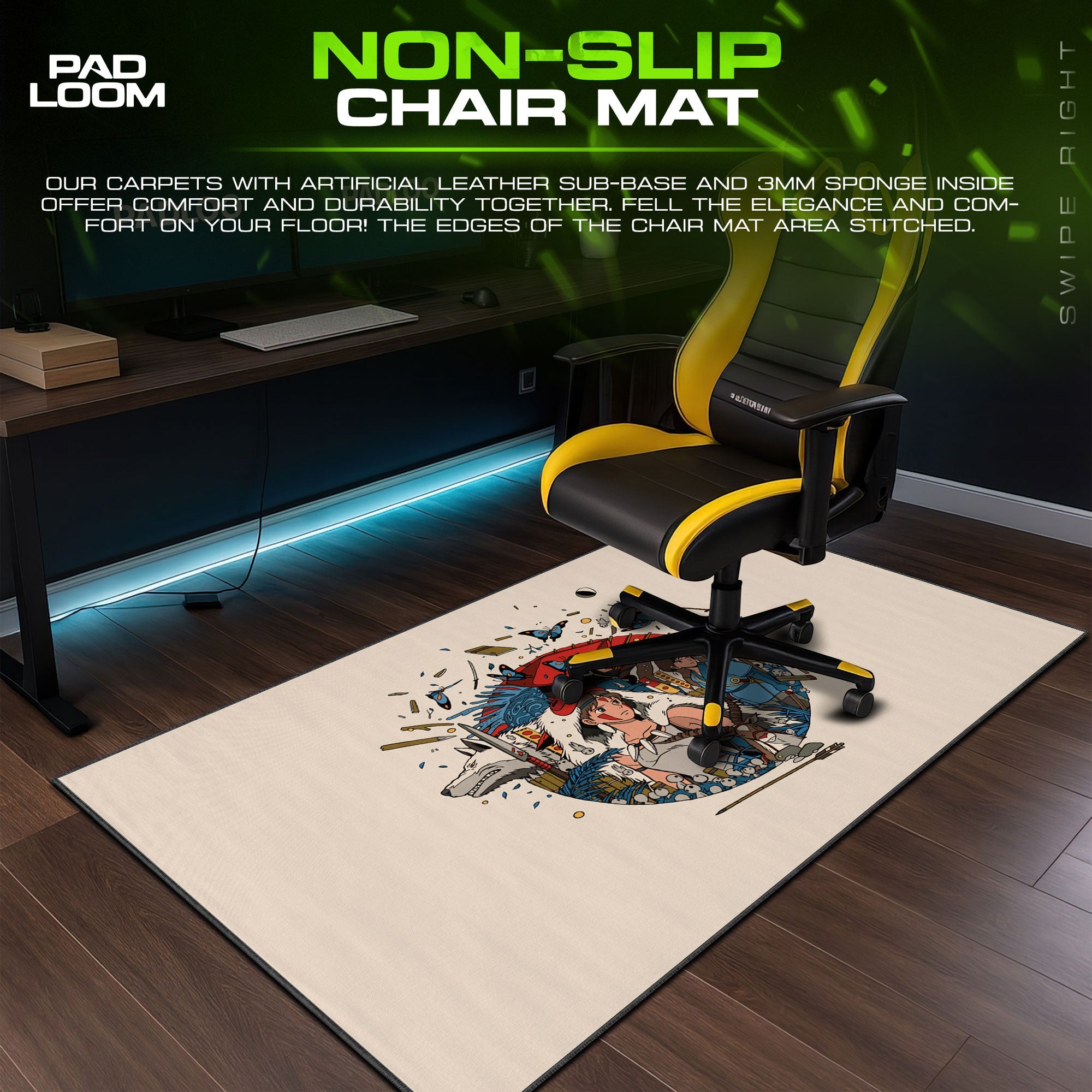 Studio Ghibli Heroes Mouse Pad - Anime Art Desk Mat Padloom