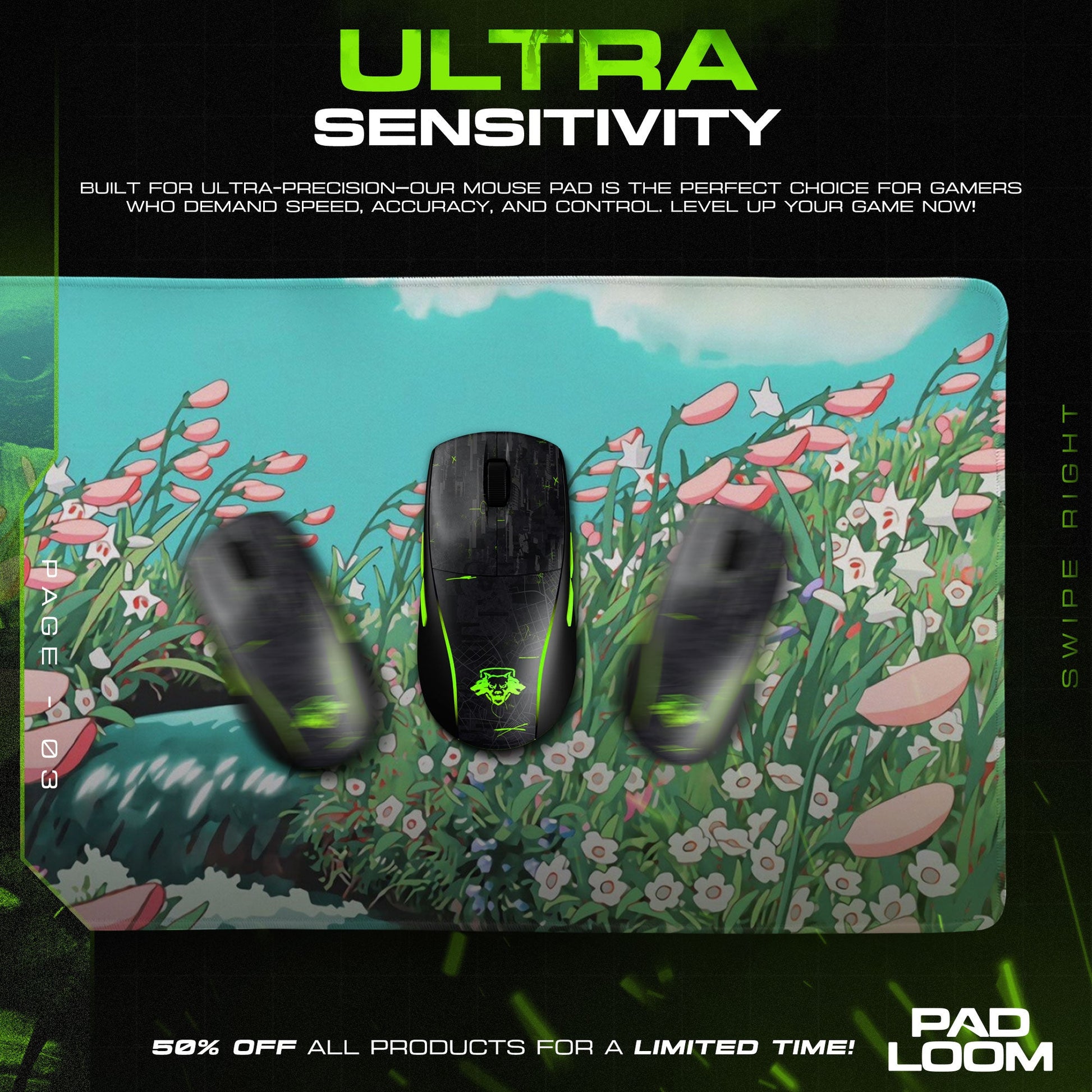 Studio Ghibli Meadow Mouse Pad - Aesthetic Anime Desk Mat Padloom