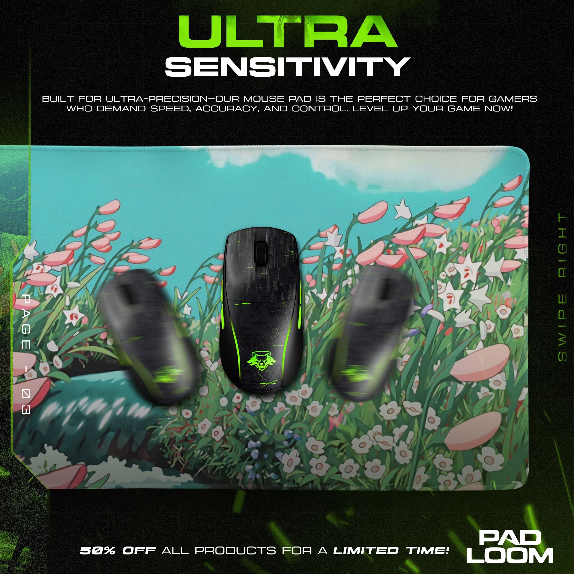 Studio Ghibli Meadow Mouse Pad - Aesthetic Anime Desk Mat Padloom