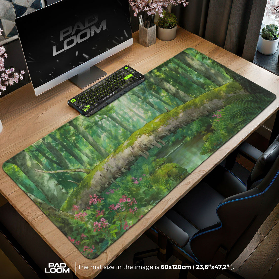 Studio Ghibli Mouse Pad - Forest Bridge Anime Desk Mat Padloom