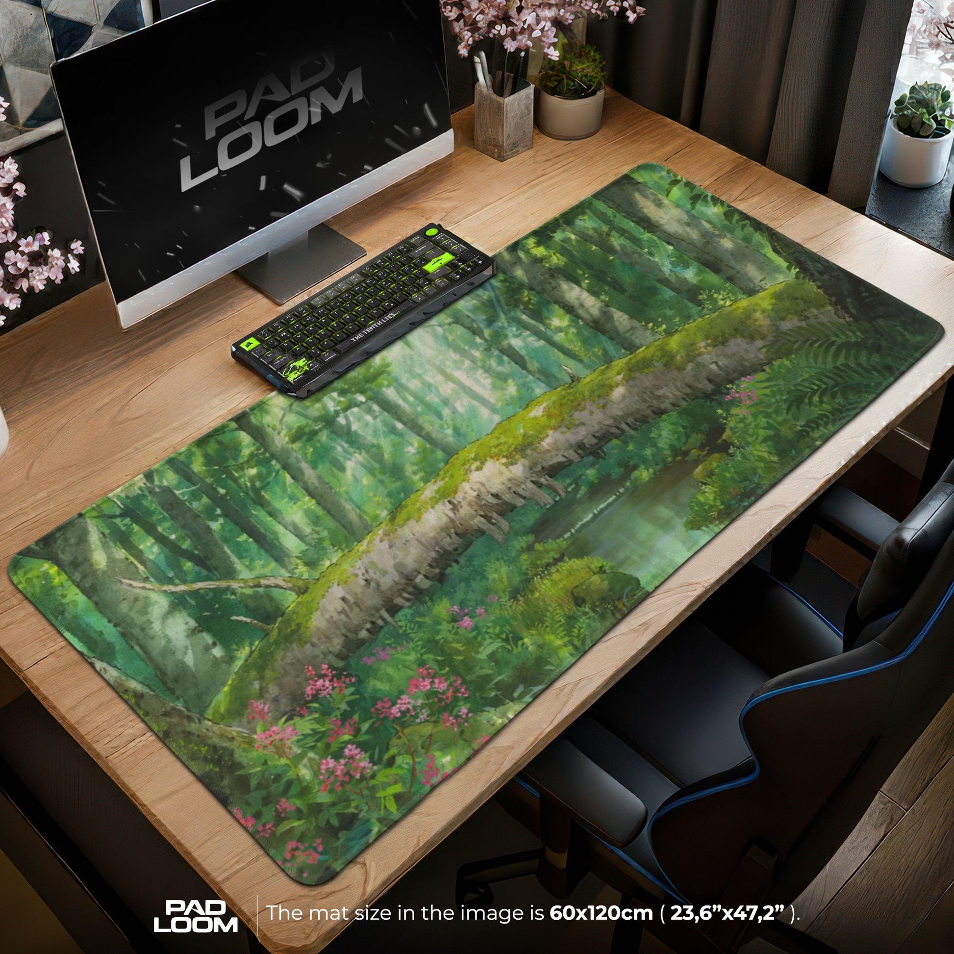 Studio Ghibli Mouse Pad - Forest Bridge Anime Desk Mat Padloom