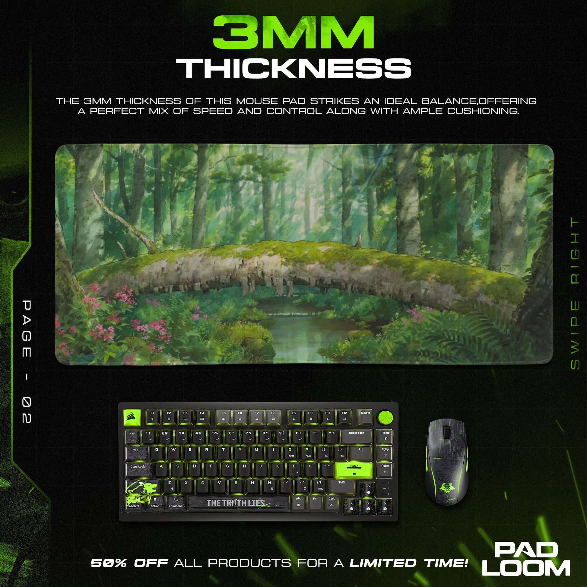 Studio Ghibli Mouse Pad - Forest Bridge Anime Desk Mat Padloom