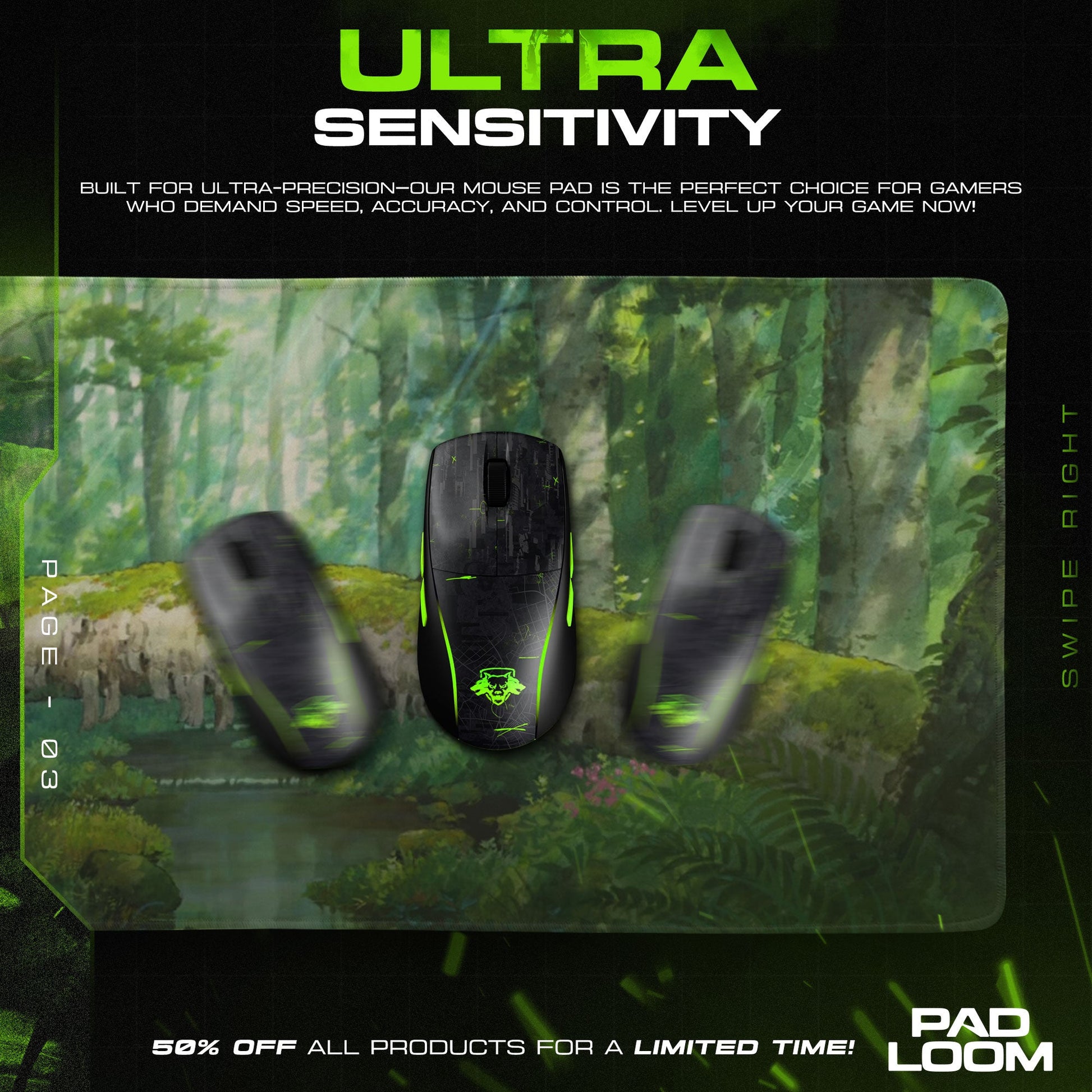 Studio Ghibli Mouse Pad - Forest Bridge Anime Desk Mat Padloom