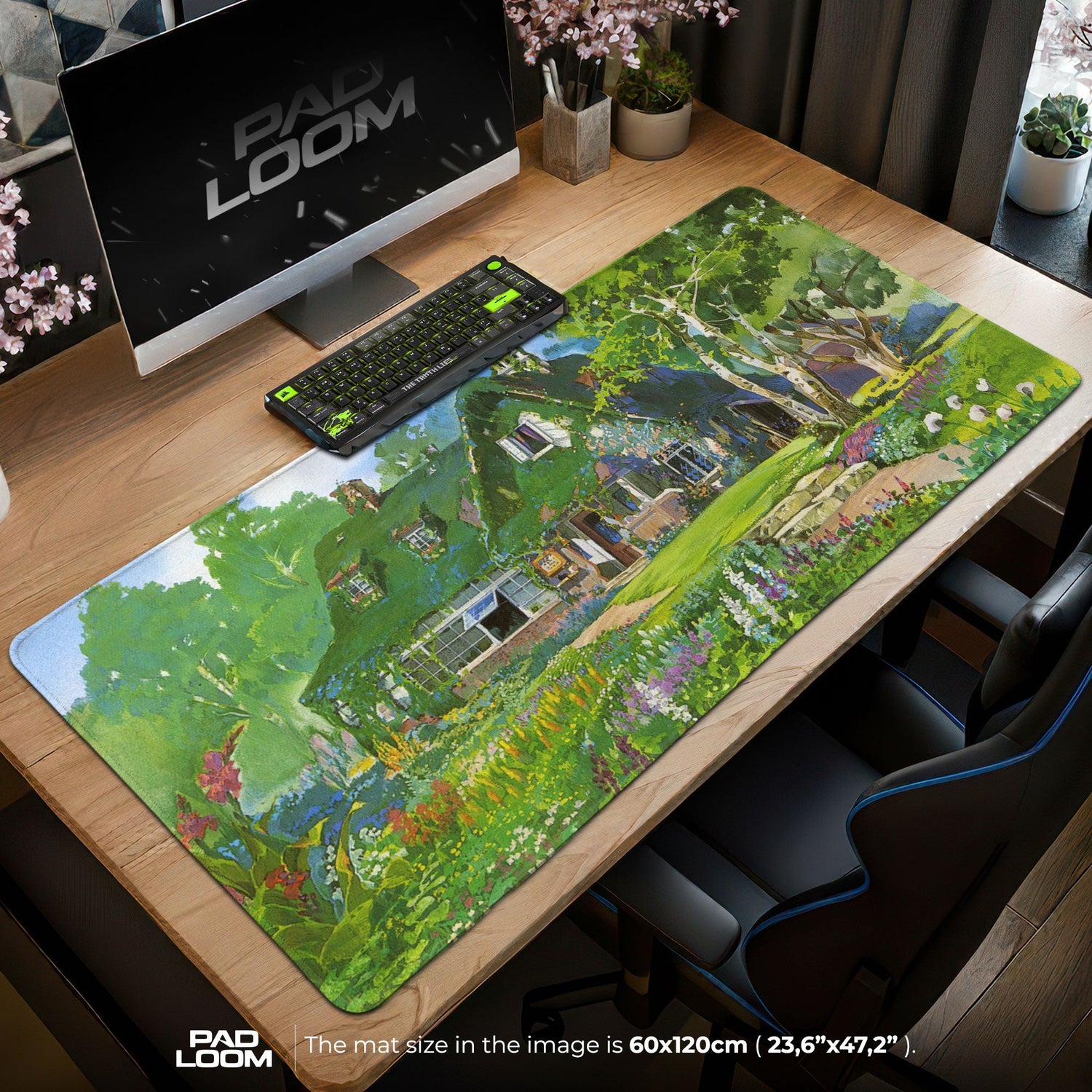 Studio Ghibli Mouse Pad - Forest Cottage Anime Desk Mat Padloom