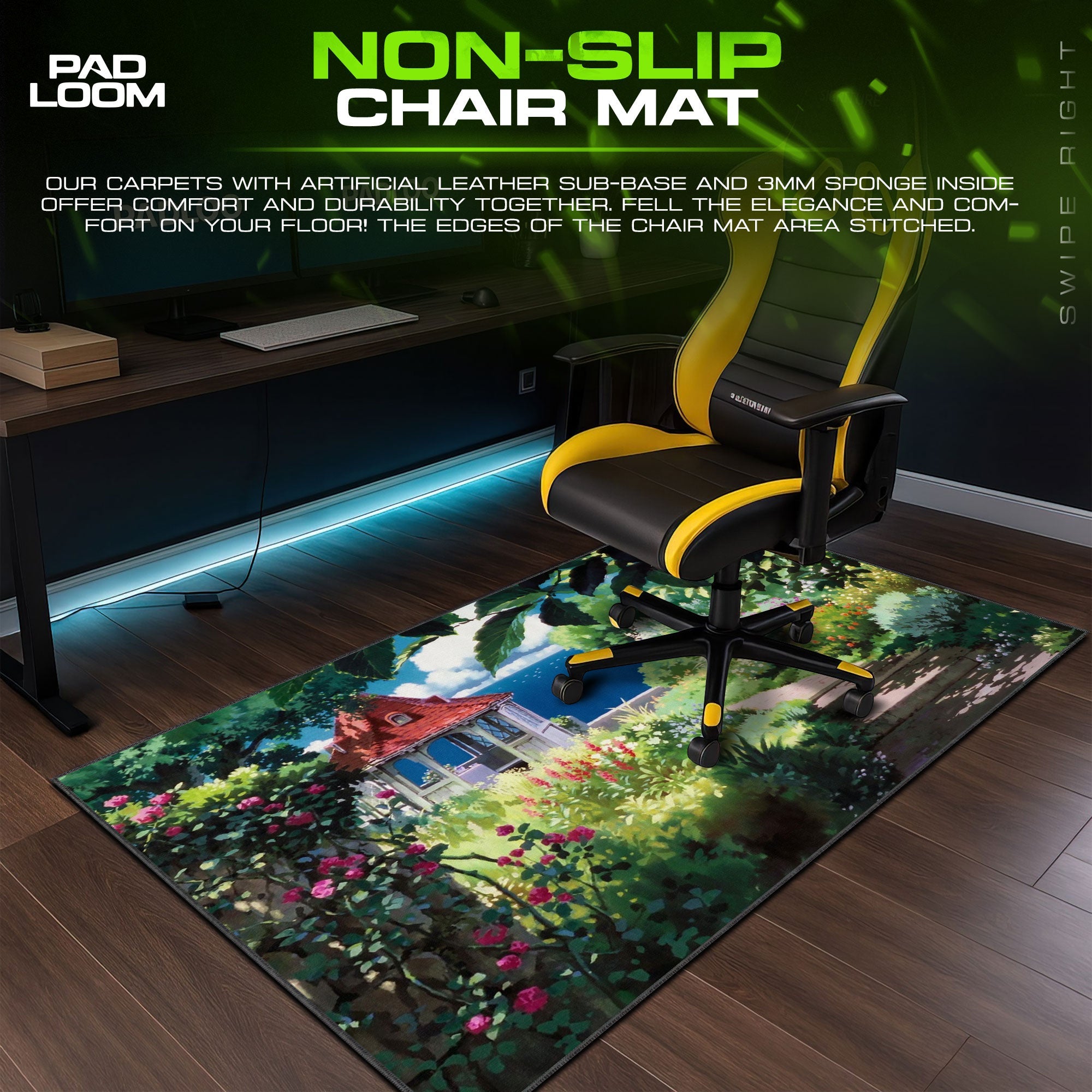 Studio Ghibli Mouse Pad - Garden Cottage Anime Desk Mat Padloom