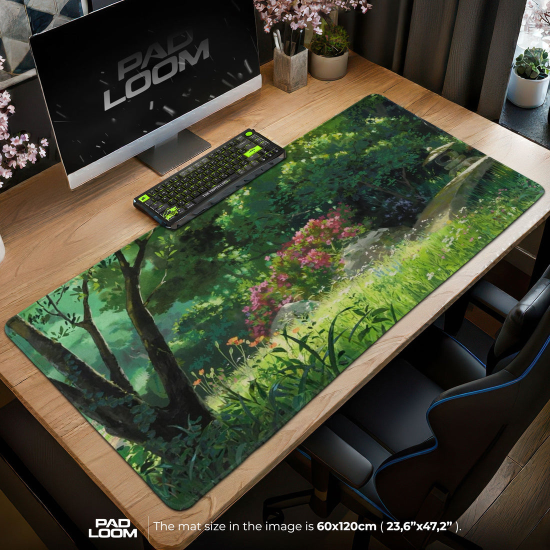 Studio Ghibli Mouse Pad - Garden Path Anime Desk Mat Padloom