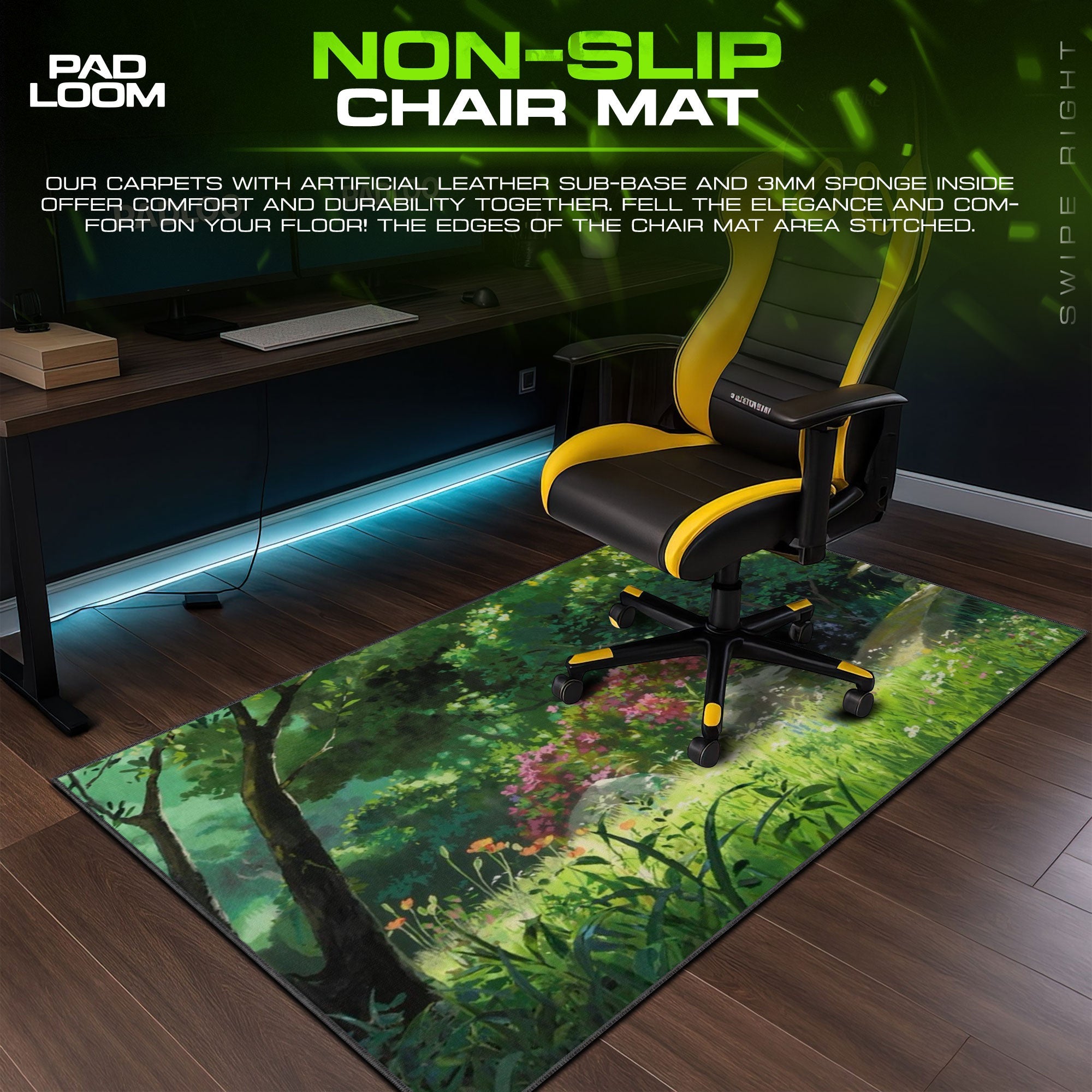 Studio Ghibli Mouse Pad - Garden Path Anime Desk Mat Padloom