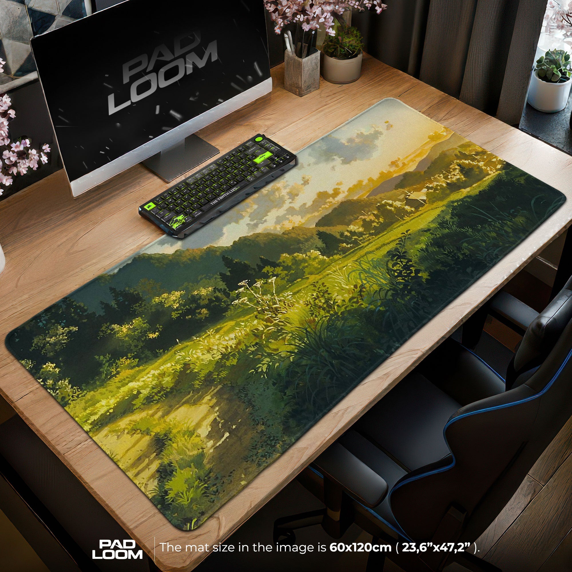 Studio Ghibli Mouse Pad - Golden Hillside Anime Desk Mat Padloom
