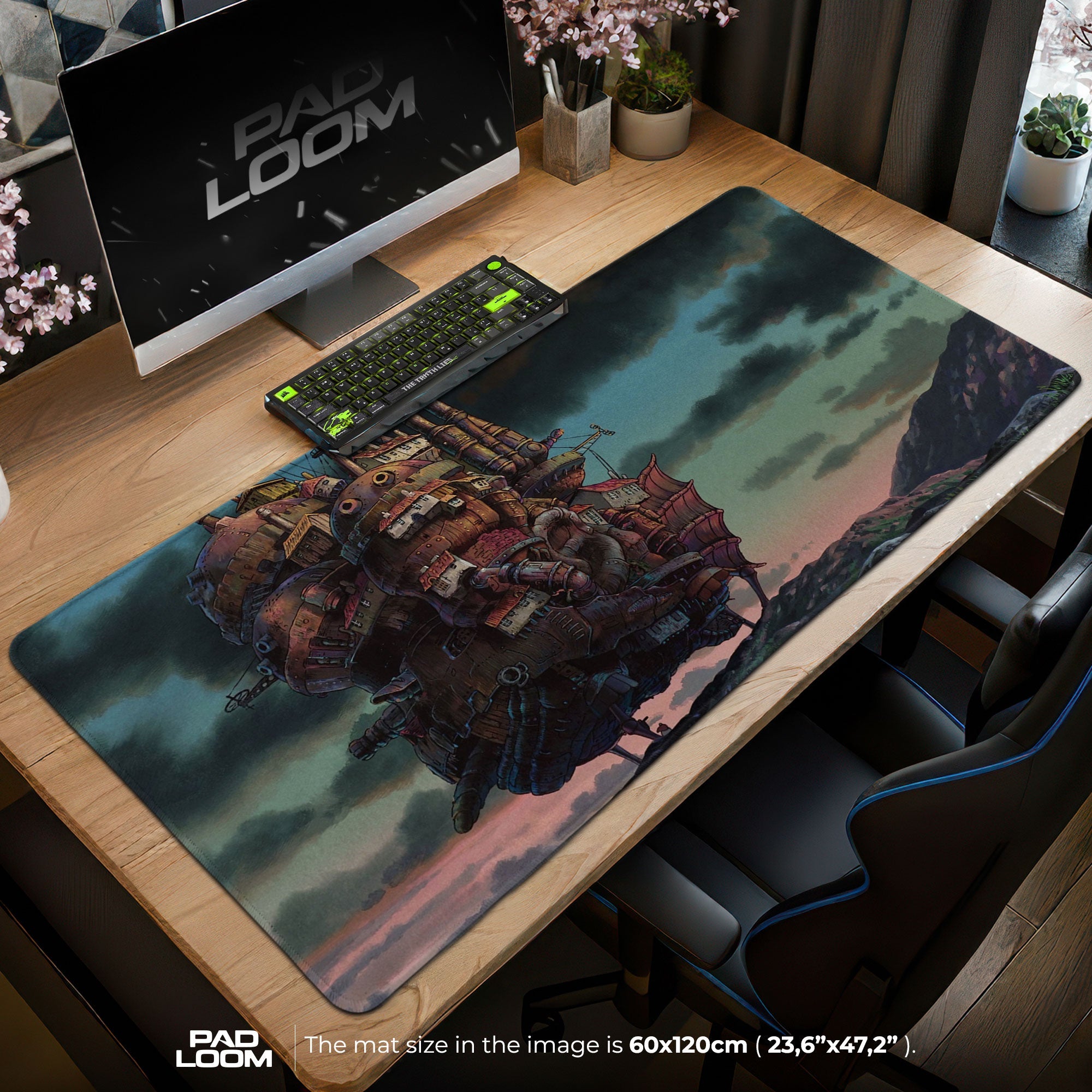 Studio Ghibli Mouse Pad - Howl’s Castle Anime Desk Mat Padloom
