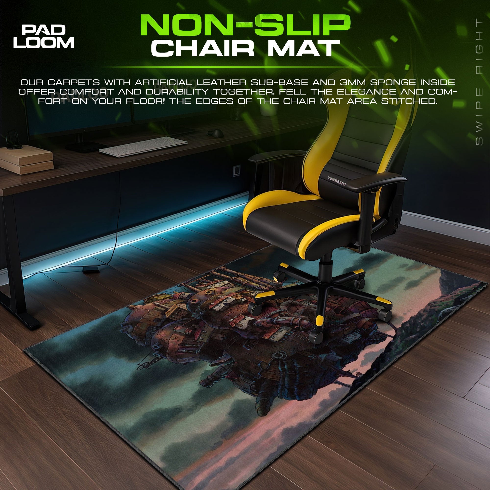 Studio Ghibli Mouse Pad - Howl’s Castle Anime Desk Mat Padloom