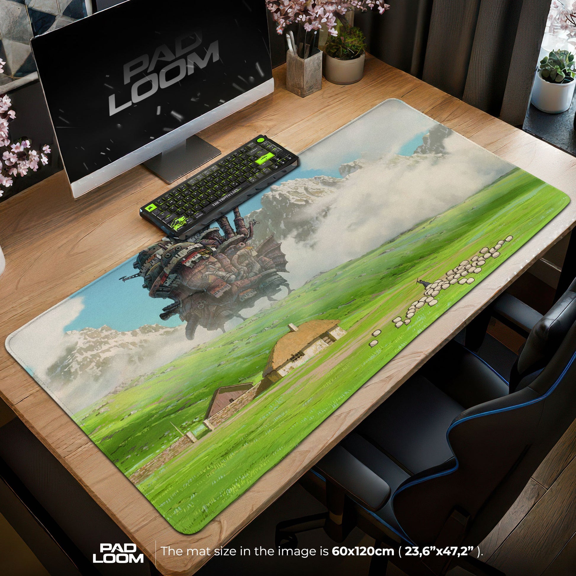 Studio Ghibli Mouse Pad - Howl’s Meadow Anime Desk Mat Padloom