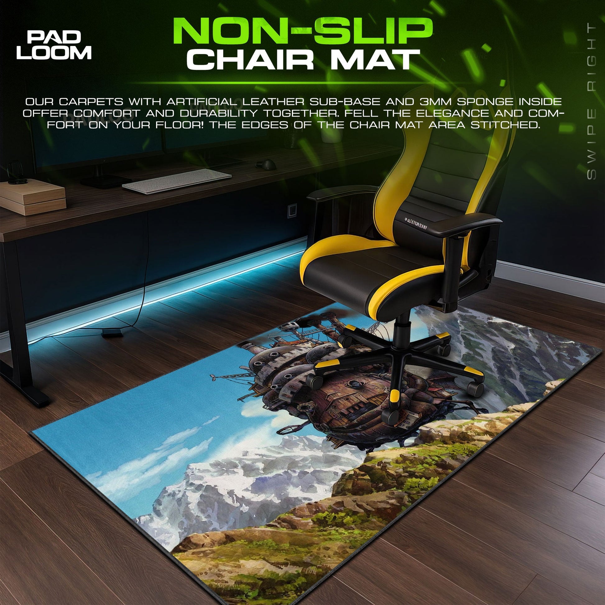 Studio Ghibli Mouse Pad - Howl’s Moving Castle Anime Desk Mat Padloom