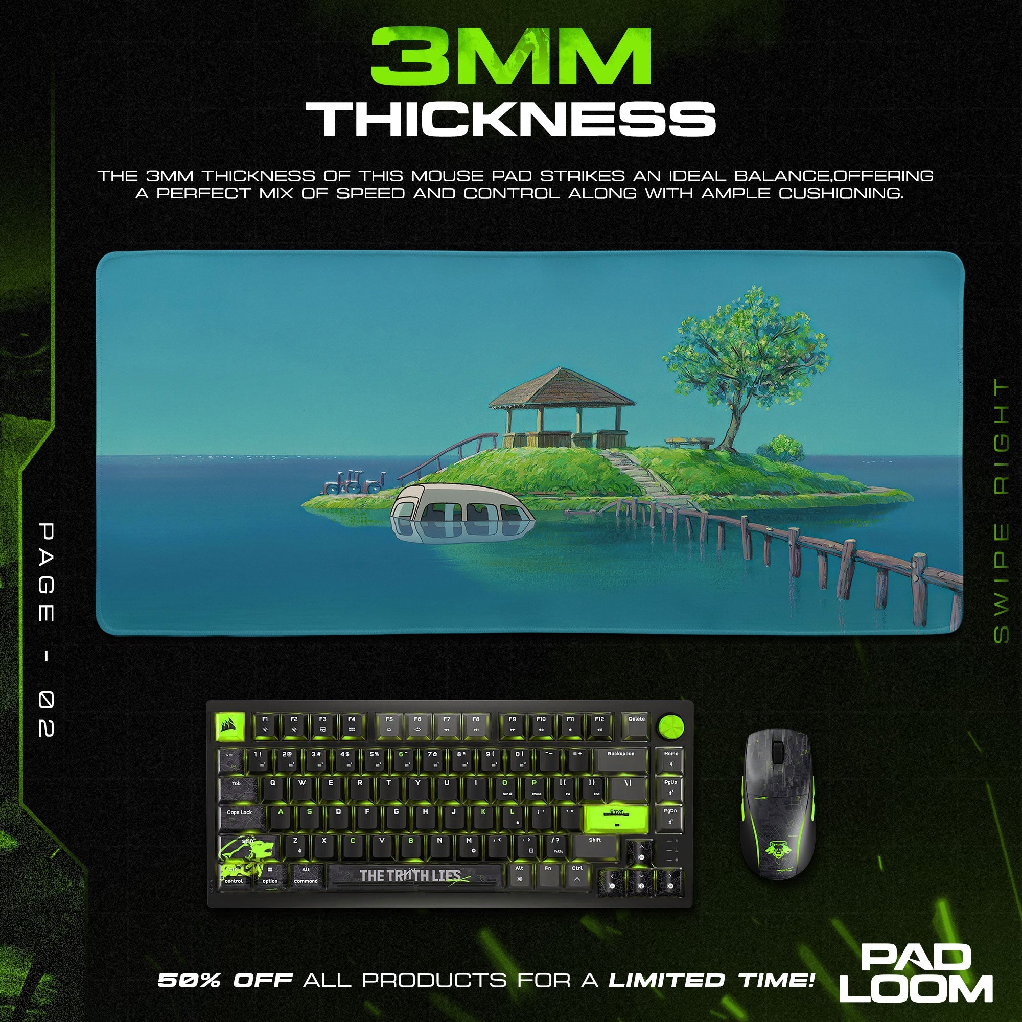 Studio Ghibli Mouse Pad - Ocean Retreat Anime Desk Mat Padloom