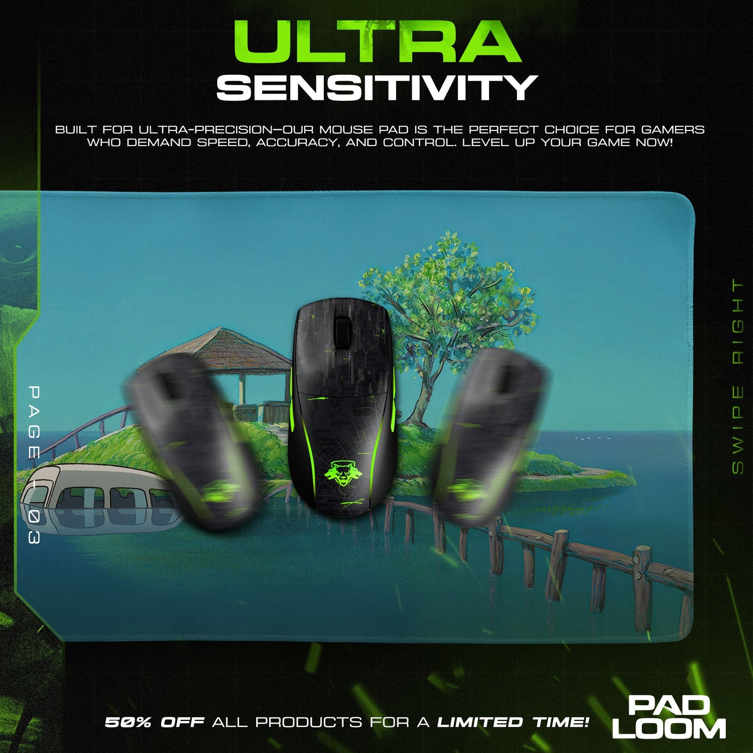 Studio Ghibli Mouse Pad - Ocean Retreat Anime Desk Mat Padloom