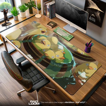 Studio Ghibli Mouse Pad, Onsen Ducks Anime Desk Mat
