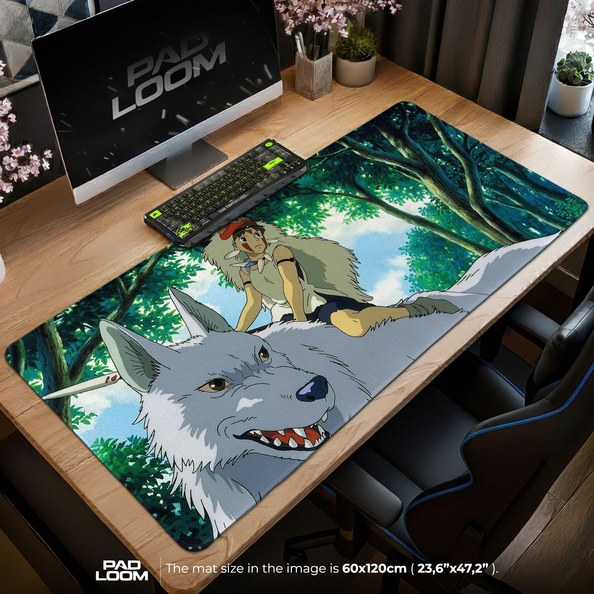 Studio Ghibli Mouse Pad - Princess Mononoke Anime Desk Mat Padloom