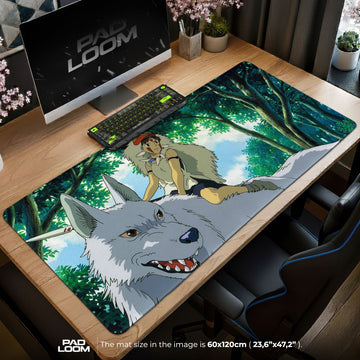 Studio Ghibli Mouse Pad - Princess Mononoke Anime Desk Mat Padloom