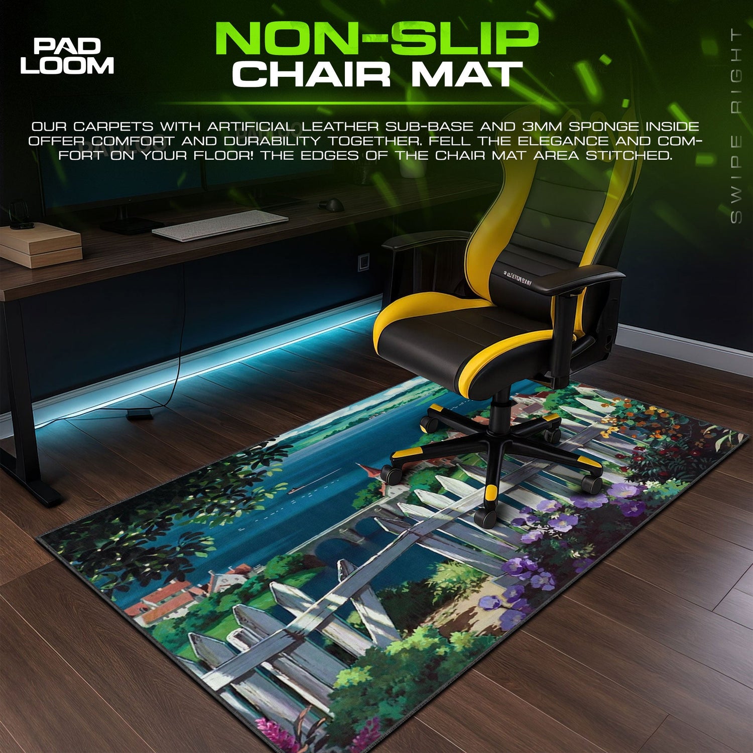 Studio Ghibli Mouse Pad - Seaside Village Anime Desk Mat Padloom