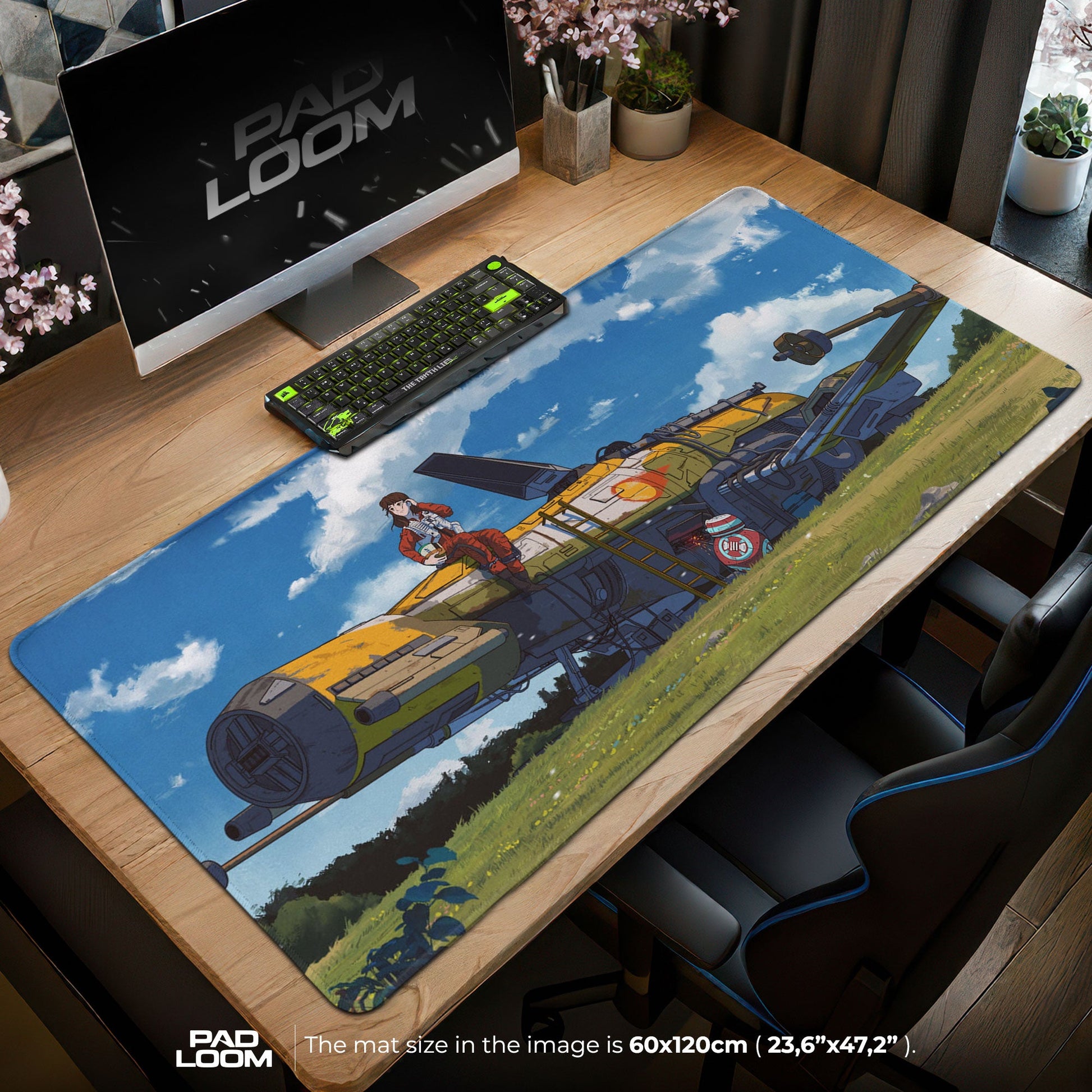 Studio Ghibli Mouse Pad - Sky Pilot Anime Desk Mat Padloom