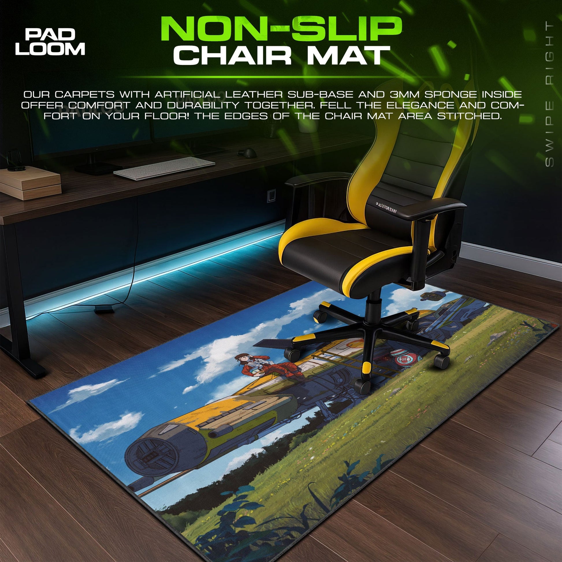 Studio Ghibli Mouse Pad - Sky Pilot Anime Desk Mat Padloom