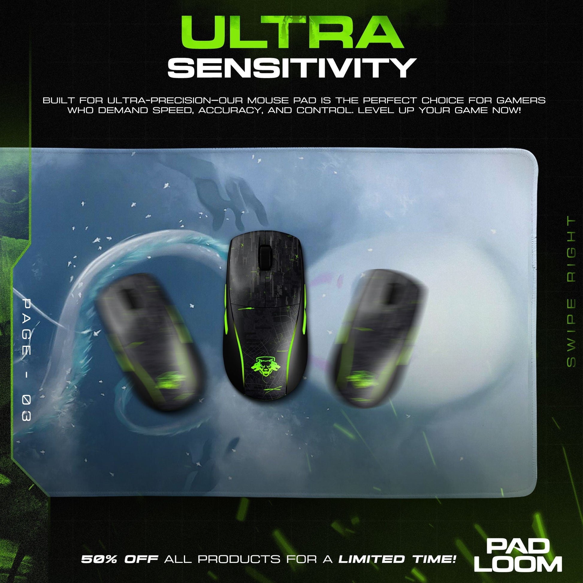 Studio Ghibli Mouse Pad - Spirit Dragon Anime Desk Mat Padloom